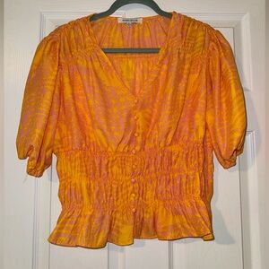 Rose & Olive orange and pink top